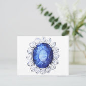 Royal Sapphire Original Waterverf Briefkaart (Staand voorkant)