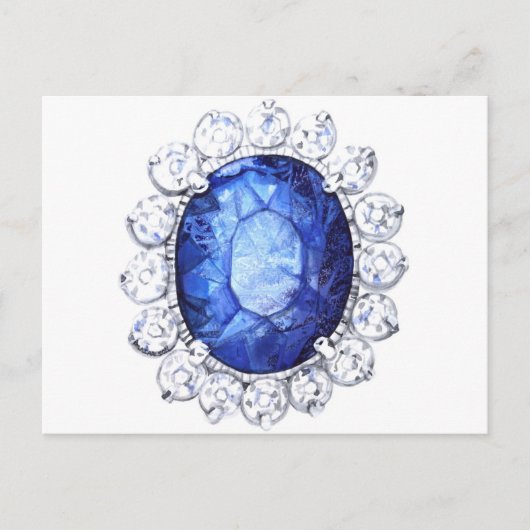 Royal Sapphire Original Waterverf Briefkaart (Voorkant)