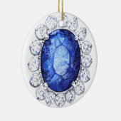 Royal Sapphire Original Waterverf Ornament (Rechts)