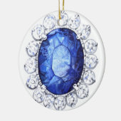 Royal Sapphire Original Waterverf Ornament (Links)