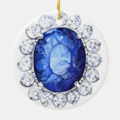 Royal Sapphire Original Waterverf Ornament (Achterkant)