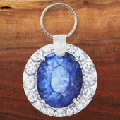 Royal Sapphire Original Waterverf Sleutelhanger (Voorkant)
