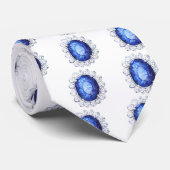Royal Sapphire Original Waterverf Stropdas (Opgerold)