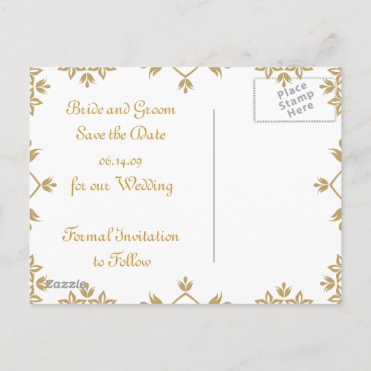 Royal Save the Date Briefkaarten. Aankondigingskaart (Achterkant)