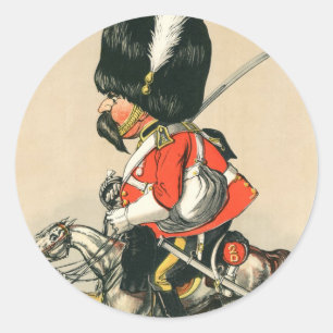 Royal Scots Grays Soldier Ronde Sticker