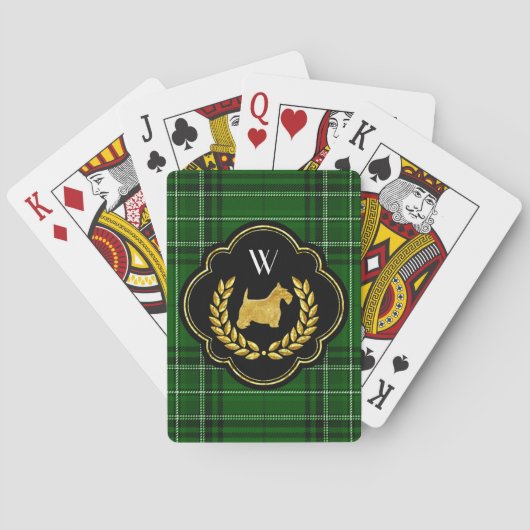 Royal Scottie Winning Hand Monogram Speelkaarten (Achterkant)