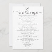 Royal Script Wedding Itinerary - Weddenschap Welzi Kaart (Voorkant)