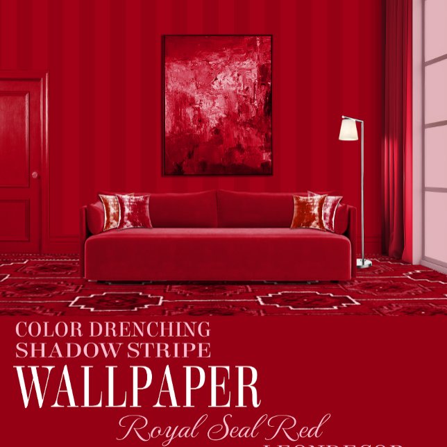 Royal Seal Red Six Inch Shadow Stripe Behang (Creator heeft geüpload)