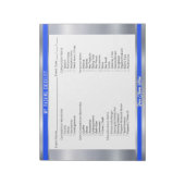 Royal Shine Aangepaste Pageant Checklist Notitieblok (Linkerzijde)