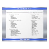 Royal Shine Aangepaste Pageant Checklist Notitieblok (Voorkant)