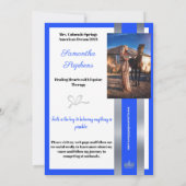 Royal Shine Autograph Kaart voor Pageants (Achterkant)