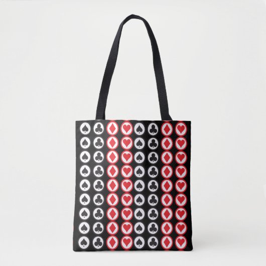 Royal Shuffle - Het spelen van Kaart Pattern Canva Tote Bag (Voorkant)