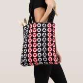 Royal Shuffle - Het spelen van Kaart Pattern Canva Tote Bag (Dichtbij)