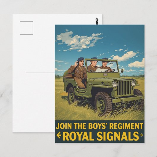 Royal Signals Recruitment Poster Briefkaart (Voorkant / Achterkant)