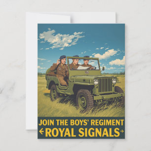  Royal Signals Recruitment Poster Briefkaart