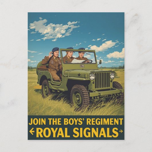 Royal Signals Recruitment Poster Briefkaart (Voorkant)