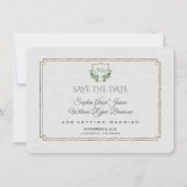Royal Silver Crest Lush Greenery sparen de datum Save The Date (Voorkant)