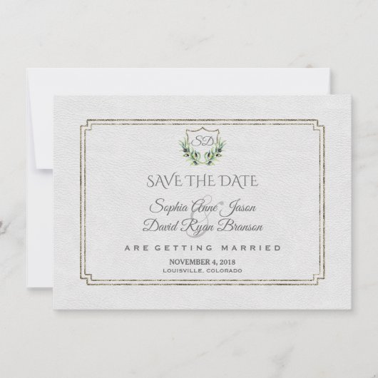 Royal Silver Crest Weelderig Groen Save The Date (Voorkant)