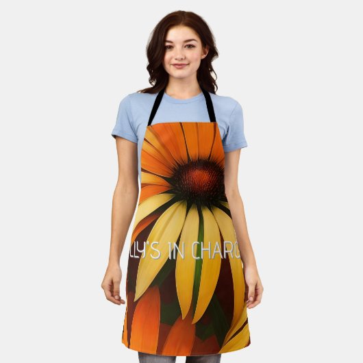 Royal Sinaasappel Coneflowers Schort (Gedragen)