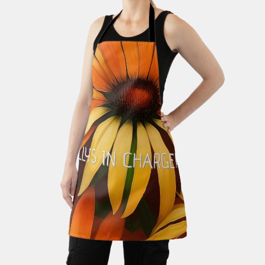 Royal Sinaasappel Coneflowers Schort (Insitu)