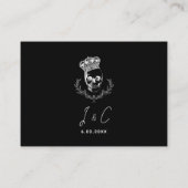 Royal Skull bruiloft details Informatiekaartje (Achterkant)