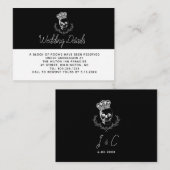 Royal Skull bruiloft details Informatiekaartje (Voorkant / Achterkant)