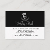 Royal Skull bruiloft details Informatiekaartje (Voorkant)