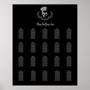 Royal Skull Reception Sezing Chart Poster