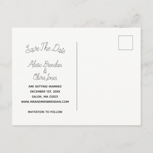 Royal Skull Save The Date Aankondigingskaart (Achterkant)