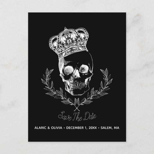 Royal Skull Save The Date Aankondigingskaart (Voorkant)