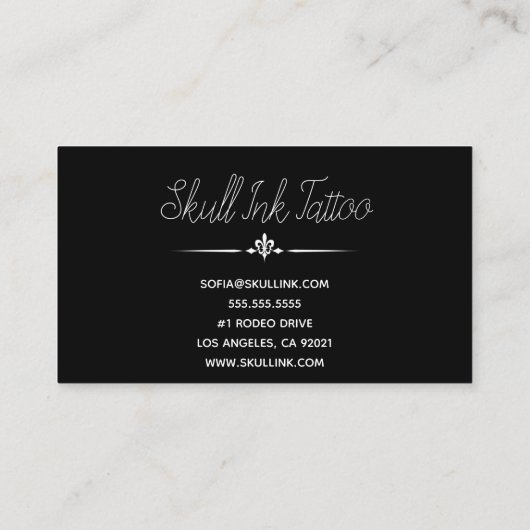 Royal Skull Visitekaartje (Achterkant)