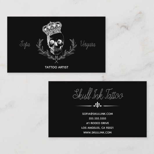 Royal Skull Visitekaartje (Voorkant / Achterkant)