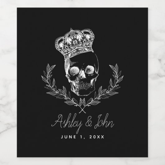 Royal Skull Wijn Etiket (Enkel label)