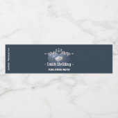 Royal Slate Bruiloft Gast Water Fles Labels Waterfles Etiket (Enkel label)