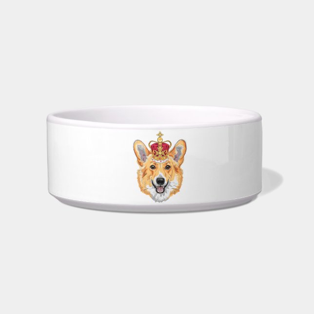 Royal Smiling Corgi Dog Bowl Voerbakje (Voorkant)