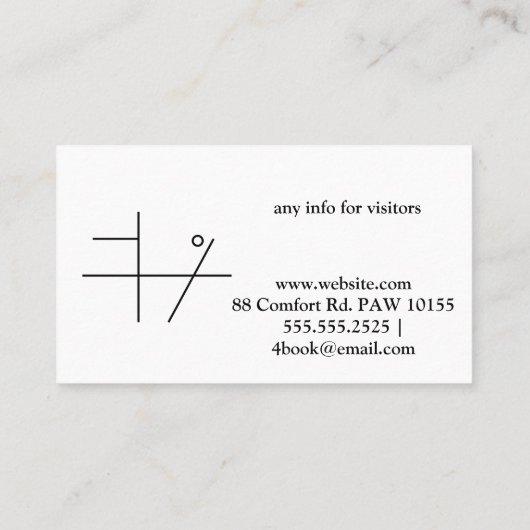 Royal Snakes BlackBusiness Kaart Visitekaartje (Achterkant)