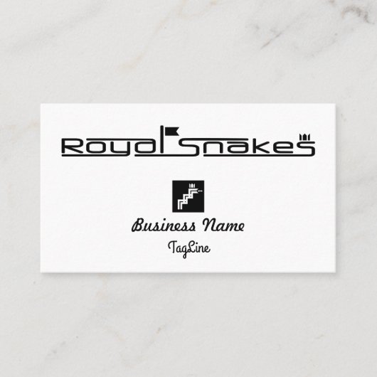 Royal Snakes BlackBusiness Kaart Visitekaartje (Voorkant)