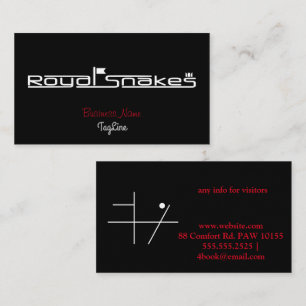 Royal Snakes Logo only Business Card Visitekaartje