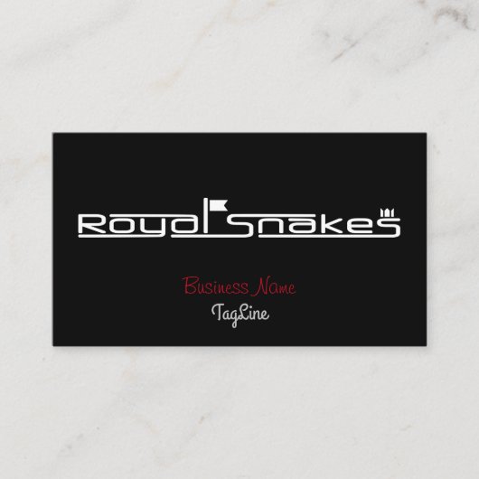 Royal Snakes Logo only Business Card Visitekaartje (Voorkant)