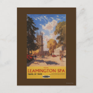 Royal Spa, Street Uitzicht British Railways Poster Briefkaart