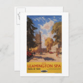 Royal Spa, Street Uitzicht British Railways Poster Briefkaart (Voorkant / Achterkant)