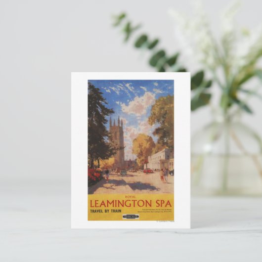 Royal Spa, Street Uitzicht British Railways Poster Briefkaart (Staand voorkant)