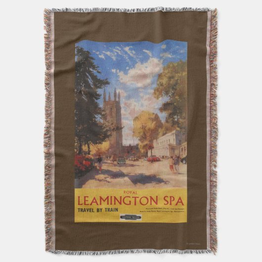 Royal Spa, Street Uitzicht British Railways Poster Deken (Voorkant Verticaal)