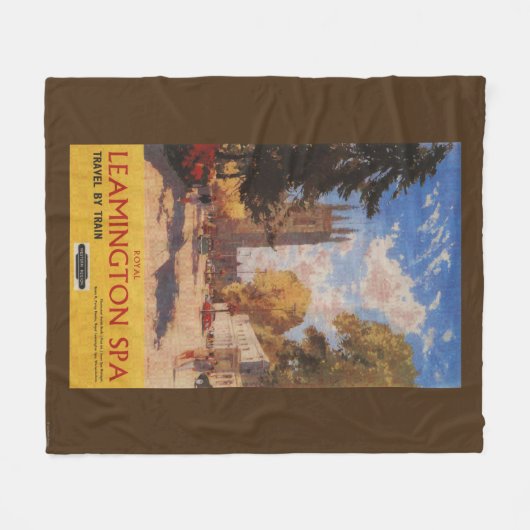 Royal Spa, Street Uitzicht British Railways Poster Fleece Deken (Voorkant (Horizontaal))