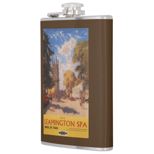 Royal Spa, Street Uitzicht British Railways Poster Heupfles (Links)