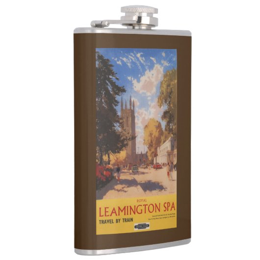 Royal Spa, Street Uitzicht British Railways Poster Heupfles (Rechts)