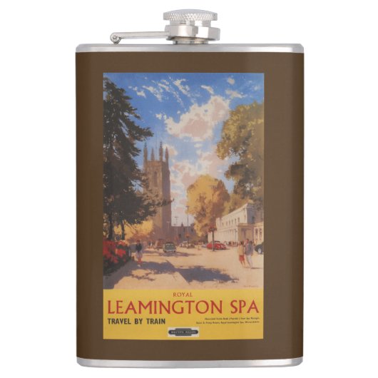 Royal Spa, Street Uitzicht British Railways Poster Heupfles (Voorkant)