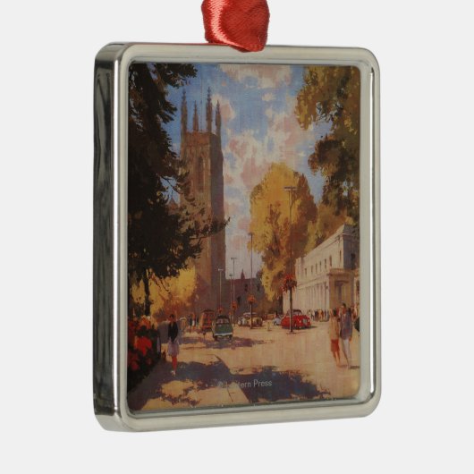 Royal Spa, Street Uitzicht British Railways Poster Metalen Ornament (Rechts)