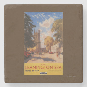 Royal Spa, Street Uitzicht British Railways Poster Stenen Onderzetter
