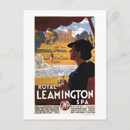 Royal Spa, Vrouw Drink het Poster van de waterkeri Briefkaart (Voorkant)